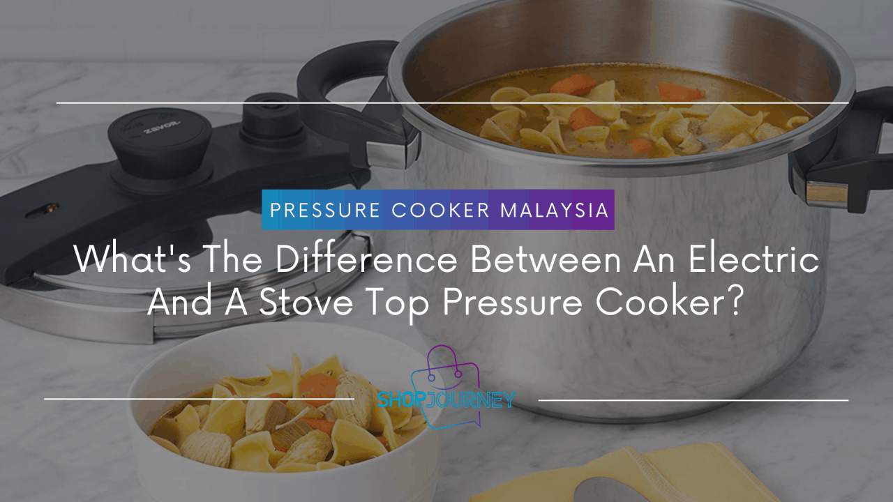 Understanding the distinction between electric and stove top pressure cookers.