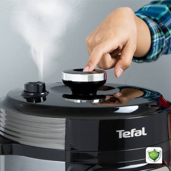 The pressure release system of a Tefal Home Chef Multicooker.