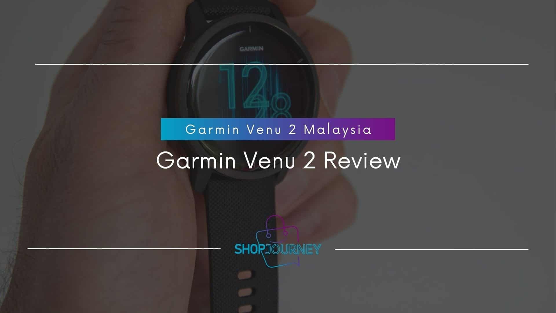 A person's wrist displaying the Garmin Venu 2 smartwatch.