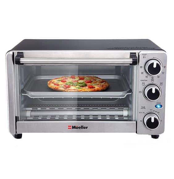 You can use your toaster oven to make pizza. 