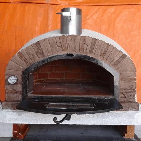 Brick oven ideal for pizza making.