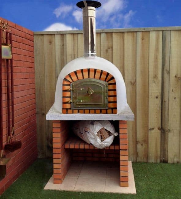 Wood ovens come with a chimney for smoke management.