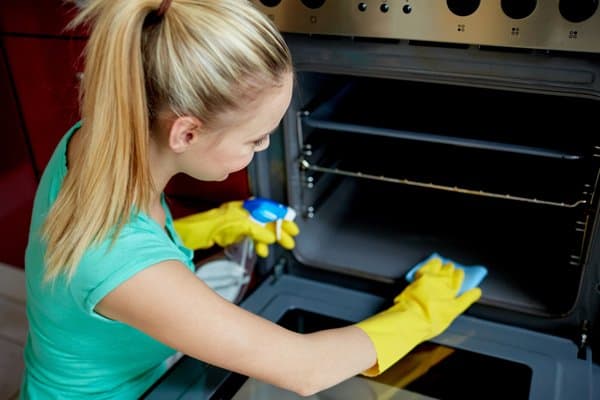 Avoid using harsh chemicals to clean your oven.