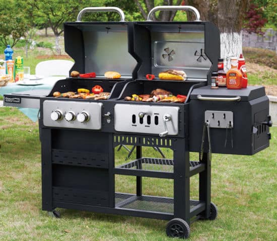 An electric grill with a spacious interior is suitable for serving several people at once. 