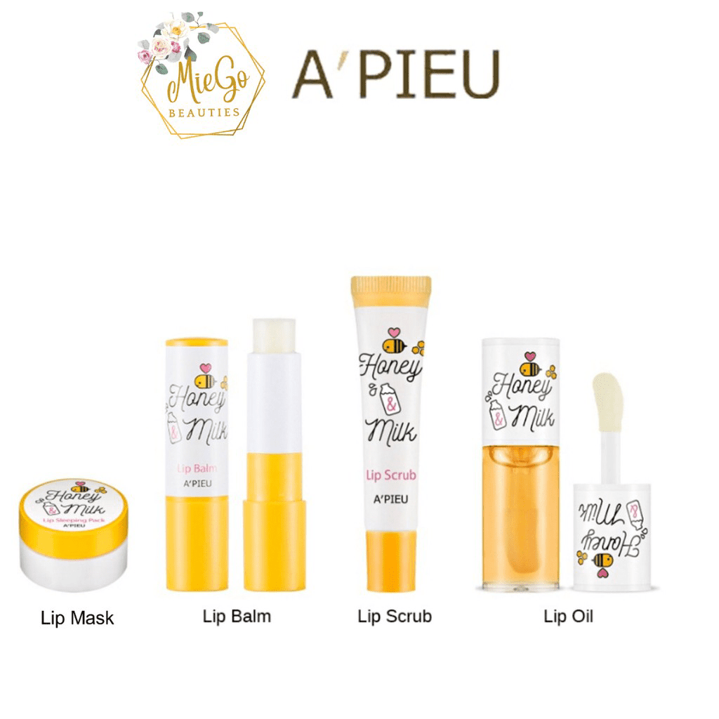 The Apieu Honey and Milk package includes a lip balm, lip oil, lip scrub, and sleeping pack. How to Use Lip Scrub - Shop Journey