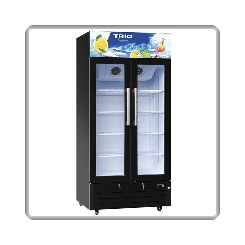 Trio Frost Free Double Glass Door Display Chiller (538L) TDC-538 - 8 Peti Ais Chiller Di Malaysia - ShopJourney